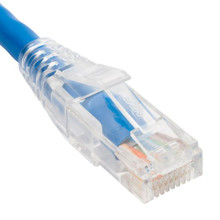 ICC Patch Cord, C5e, Clear Boot, 3', 25PK, Blue, Valuepacks, Low Profile, Snag Free Strain Relief, Part# ICPCSM03BL