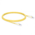 ICC Patch Cord, CAT5e, Clear Boot, 1' Yellow, Low Profile, Assembled Snag-Free Strain Relief, Part# ICPCSP01YL