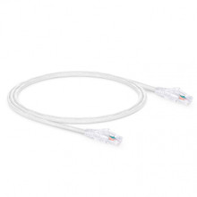 ICC Patch Cord, CAT5e, Clear Boot, 3' White, Low Profile, Assembled Snag-Free Strain Relief, Part# ICPCSP03WH