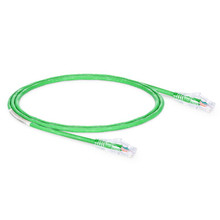 ICC Patch Cord, CAT5e, Clear Boot, 5' Green, Low Profile, Assembled Snag-Free Strain Relief, Part# ICPCSP05GN