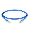 ICC Patch Cord, CAT5e, Clear Boot, 14' Blue, Low Profile, Assembled Snag-Free Strain Relief, Part# ICPCSP14BL