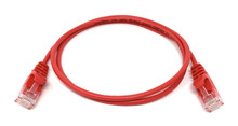 ICC Patch Cord, CAT 6, Clear Boot, Red, 5', Part# ICPCST05RD