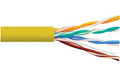 ICC Cat 5E, 350 UTP, Solid Cable, 24G, 4P, CMR, 1,000 FT, Yellow, Part# ICCABR5EYL