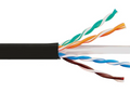 ICC Cat 6E, 600 UTP, Solid Cable, 23G, 4P, CMR, 1,000 FT, Black, Part# ICCABR6EBK
