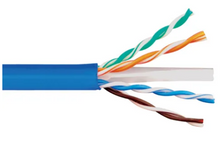 ICC Cat 6E, 600 UTP, Solid Cable, 23G, 4P, CMR, 1,000 FT, Blue, Part# ICCABR6EBL
