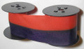 Compumatic Time C,lock Ribbon for Lathem 2000/3000/4000 (cotton, purple/red), Part# 7-2c-Purple/Red