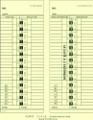Compumatic Royal TC100 or front load Top load (clipper) Time Cards (1000 per box), Part# TC100card1M