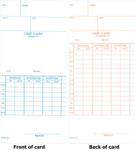 Compumatic Weekly & Bi-Weekly Time Cards for CTR121 (1000 per box), Part# ATR121