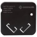 Greenlee DIES, DIN-G SECTION (PKGD) 15mm x 32mm, Part# GSDR15