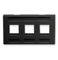 Faceplate- Furniture- 3-port- Black