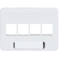 Faceplate- Furniture- Nema- 4-port White