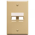 Faceplate- Angled- 1-gang- 2-port- Ivory