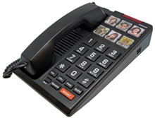 Scitec H3000, H2000 Series – Big Button 6-photo Analog Speakerphone, 1 Line, Black, Part# HA110S6D