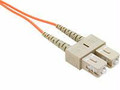 Unc Group Llc 3 Meter Lc-sc Om2 1gig Fiber Optic Cable, Orange, Ofnr, 50/125 Fiber, Multimode