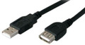 Add-on Addon 5 Pack Of 15.24cm (6.00in) Usb 2.0 (a) Male To Female Black Extension Cabl