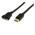Startech 3ft Panel Mount Displayport Cable (male To Female); 4k X 2k Video (3840x2400p 60