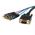 Startech 3ft Hd15 To Component Rca Breakout Cable