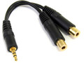 Startech This 3.5mm Stereo Splitter Cable/y-cable Features One 3.5mm Male And Two 3.5mm F