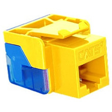 ICC Module, CAT-5e, EZ ~ RJ-45 keystone jack ~ YELLOW, Part# IC1078E5-YL