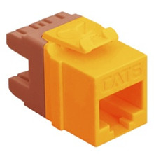 ICC Module, CAT 6, High Density, RJ-45 keystone jacks ORANGE, Part# IC1078F6-OR