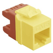 ICC Module, CAT 6, High Density,  RJ-45 keystone jack, YELLOW, Part# IC1078F6-YL