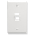 ICC FACEPLATE, ANGLED, 1-GANG, 1-PORT, WHITE, Part# IC107DA1-WH