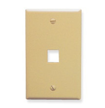 ICC FACEPLATE, FLAT, 1-GANG, 1-PORT, IVORY Stock# IC107F01IV