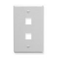 ICC FACEPLATE, FLAT, 1-GANG, 2-PORT, WHITE Stock# IC107F02WH