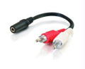 C2g 6in Value Series One 3.5mm Stereo Female To Two Rca Stereo Male Y-cable