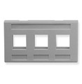 ICC FACEPLATE, FURNITURE, 3-PORT, GRAY, Part# IC107FM3GY