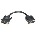Tripp Lite 8in Dvi To Vga Adapter Converter Cable Dvi-i Dual Link To Hd15 M/f 8 In