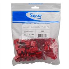 ICC MODULE, CAT 6, EZ, 25 PK, RED, Part# IC107L6CRD NEW