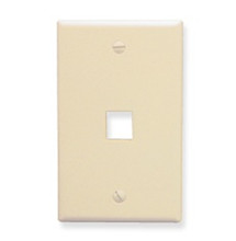 ICC FACEPLATE, OVERSIZED, 1-PORT, ALMOND Stock# IC107LF1AL