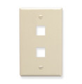 ICC FACEPLATE, OVERSIZED, 2-PORT, ALMOND Stock# IC107LF2AL