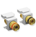 ICC MODULE, BINDING POST, GOLD PLATED, WHITE, Part# IC107PMGWH