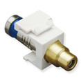 ICC MODULE, CRIMP, RCA, RG6Q, BK INS, WHITE Stock# IC107RQKWH