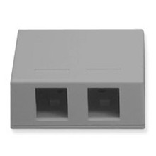 ICC SURFACE MOUNT BOX, 2-PORT, GRAY Stock# IC107SB2GY