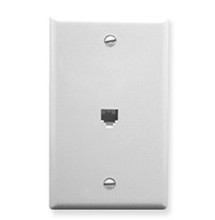 ICC WALL PLATE, VOICE 6P6C, WHITE Stock# IC630E60WH