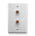 ICC WALL PLATE, 2 F-TYPE, WHITE Stock# IC630EGGWH