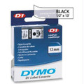 Dymo Black Print/clear Tape, 1/2 X 23