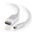 C2g 10ft Mini Displayport To Displayport Adapter Cable 4k 30hz - White