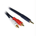 C2g 12ft Velocityandtrade; One 3.5mm Stereo Male To Two Rca Stereo Male Y-cable