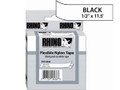 Dymo Rhino 1/2in X 11.5ft, White Flexible Nylon Labels
