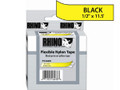 Dymo Rhino 1/2in X 11.5ft, Yellow Flexible Nylon Labels