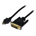 Startech 6.6ft/2m Micro Hdmi To Dvi-d (24-pin) Cable (m/m); Full Hd 1920x1200p 60hz/1080p