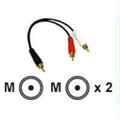C2g 6in Value Seriesandtrade; One Rca Mono Male To Two Rca Stereo Male Y-cable