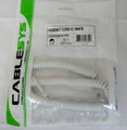 Gcha444012-fwh / 12' White Handset Cord - Cablesys