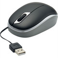 70751 - Retractable USB A Mouse Black - Verbatim