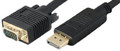 DISPLAYPORT2VGA6F - Add-on Addon 6ft Displayport Male To Vga Male Black Adapter Cable - Add-on