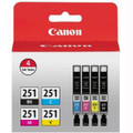 6513B004 - Canon Usa Cli-251 4 Color Ink Pack For The Canon Mg6320, Ip7220, Mg5420, Mx922, Mg7120, Mg - Canon Usa